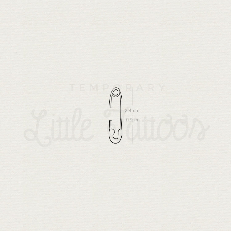 Safety Pin Temporary Tattoo - Set of 3