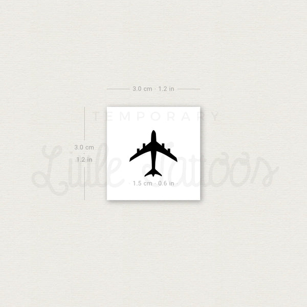 Airplane Temporary Tattoo - Set of 3