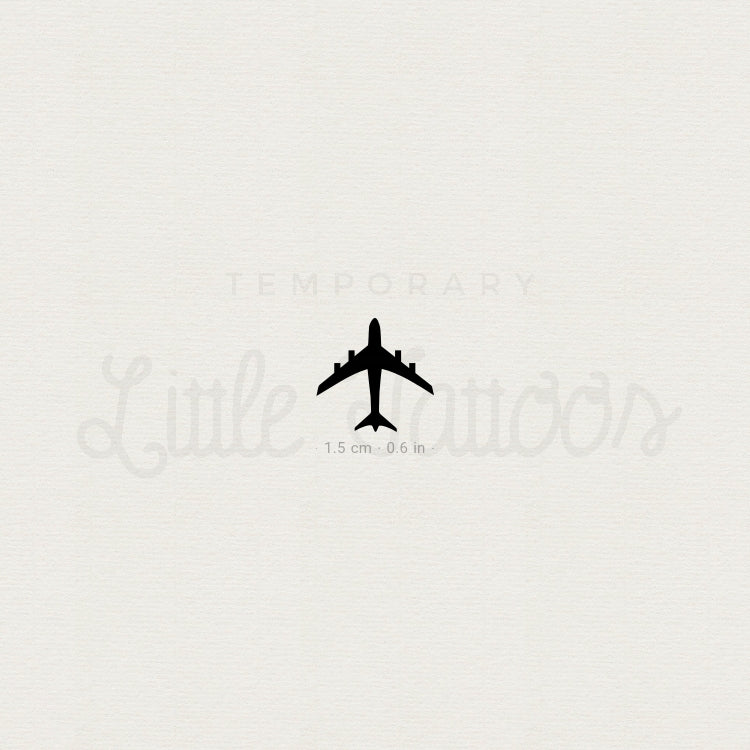 Airplane Temporary Tattoo - Set of 3