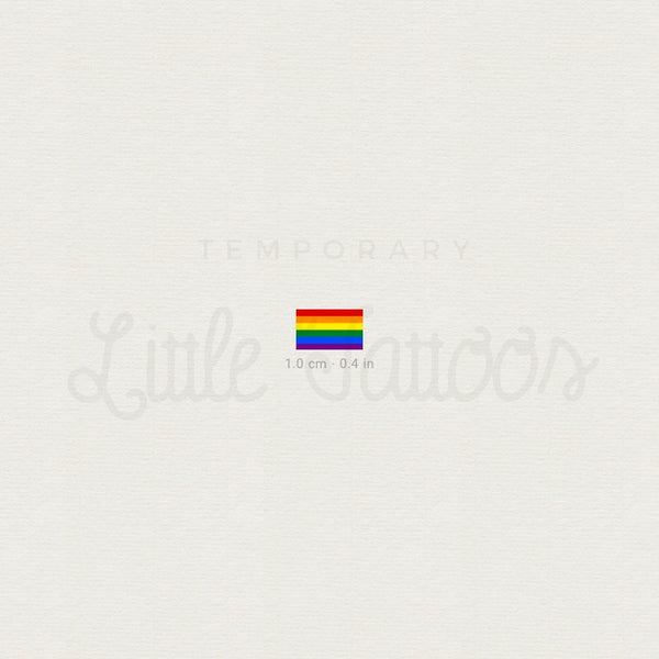 Rainbow Flag Temporary Tattoo - Set of 3