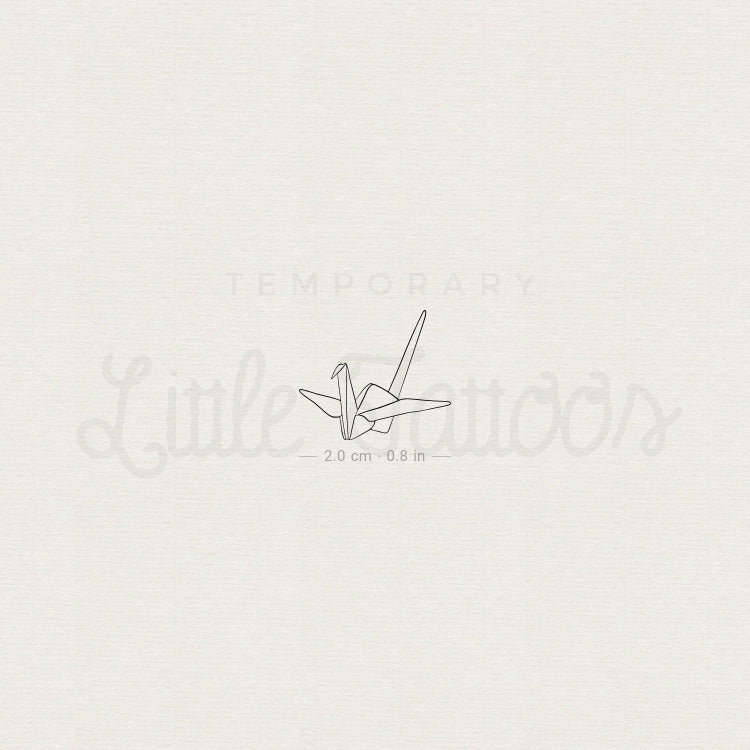 Origami Crane Temporary Tattoo - Set of 3