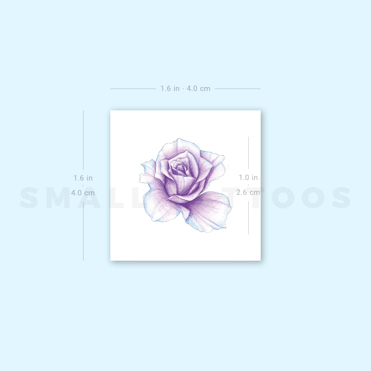 Set de tatuajes temporales de tres rosas de Mini Lau (3 x 3)
