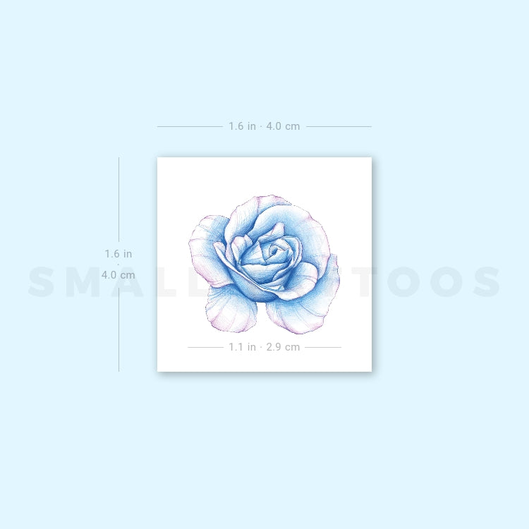 Set de tatuajes temporales de tres rosas de Mini Lau (3 x 3)