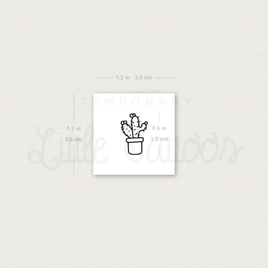 Matching Cactus Temporary Tattoos - Set of 3+3