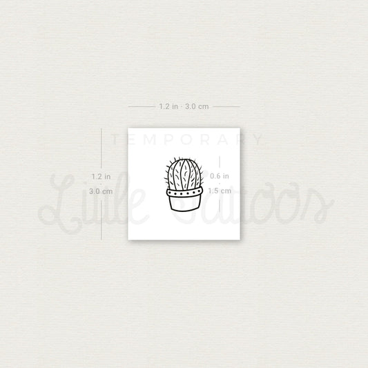 Matching Cactus Temporary Tattoos - Set of 3+3
