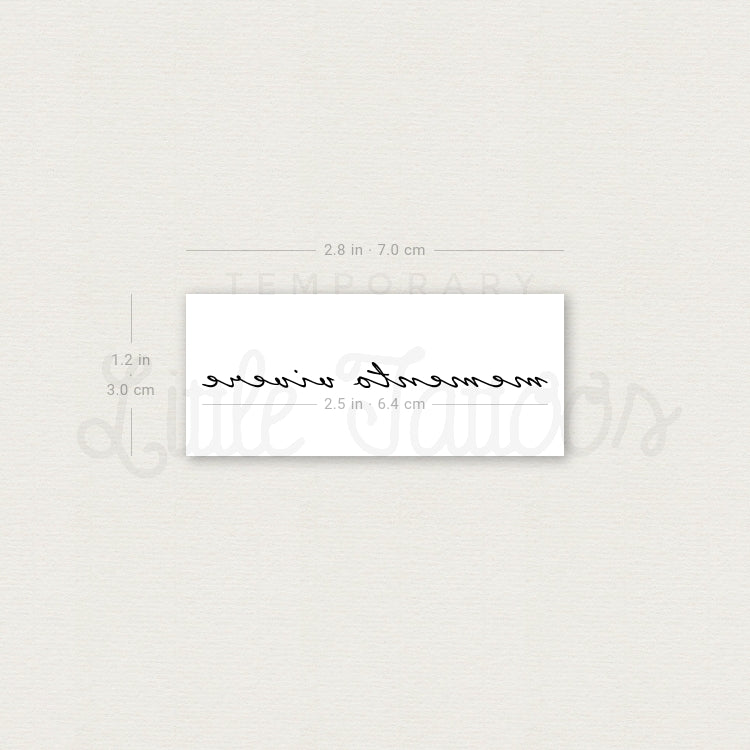 Tatuaje temporal Memento Vivere - Juego de 3
