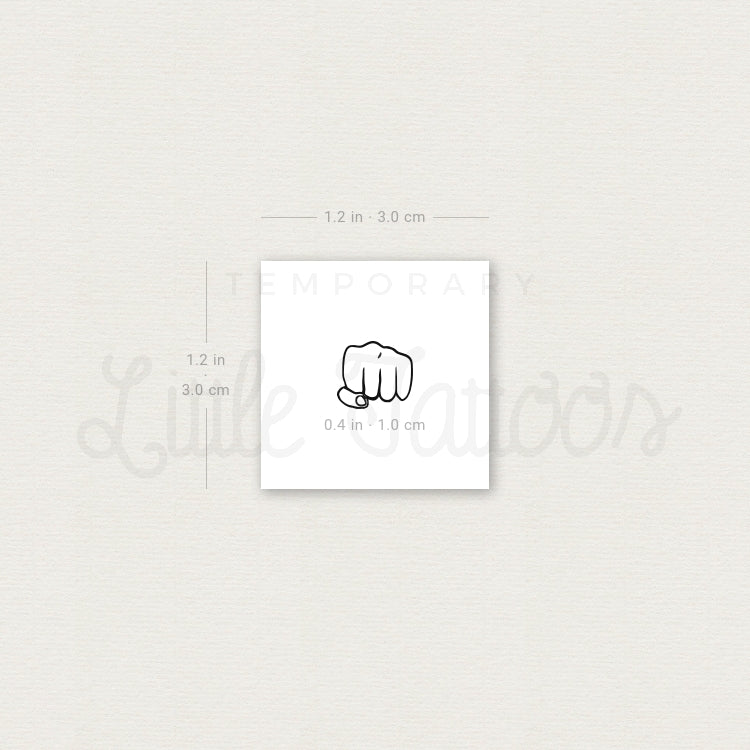 Knuckle Temporary Tattoo - Set of 3