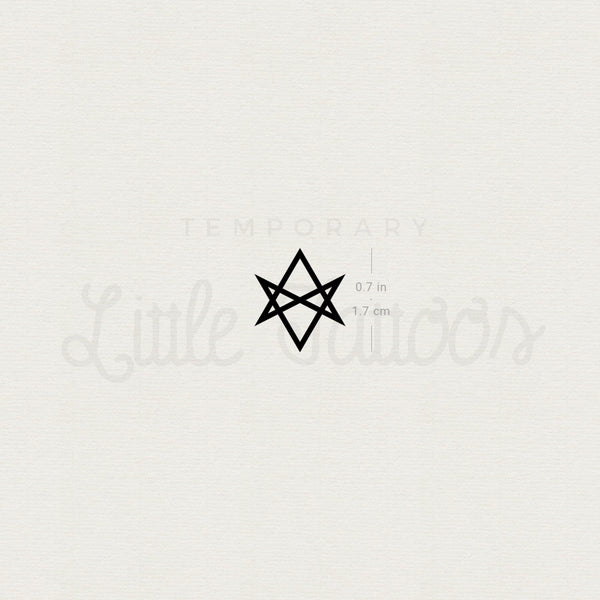 Unicursal Hexagram Temporary Tattoo (Set of 3)