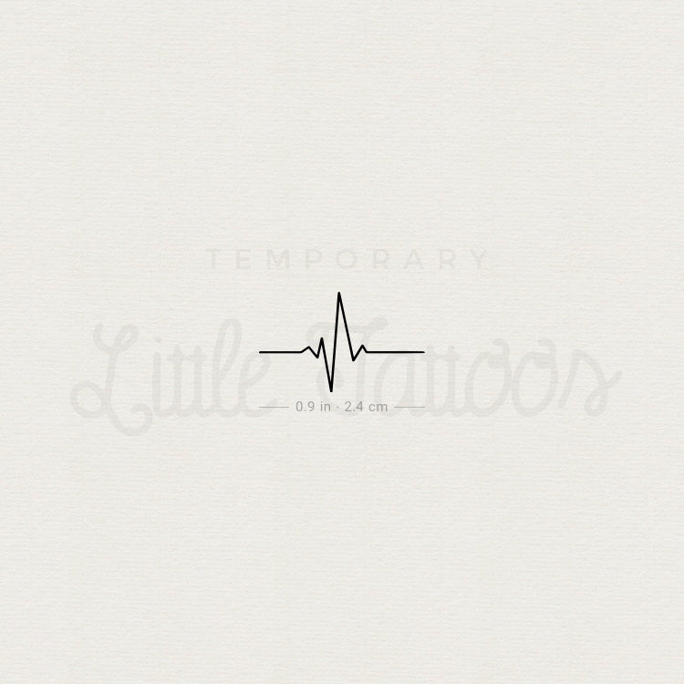 Heartbeat Temporary Tattoo - Set of 3