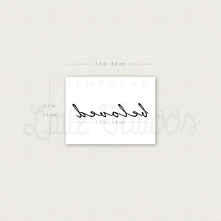 Beloved Temporary Tattoo - Set of 3