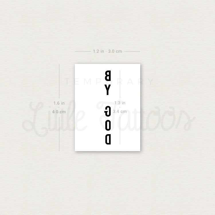 By God Temporary Tattoo - Set of 3