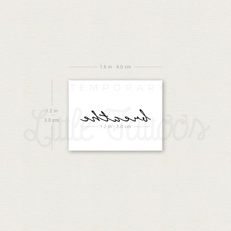 'Breathe' Temporary Tattoo - Set of 3