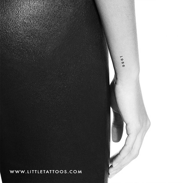 1986 Birth Year Temporary Tattoo - Set of 3