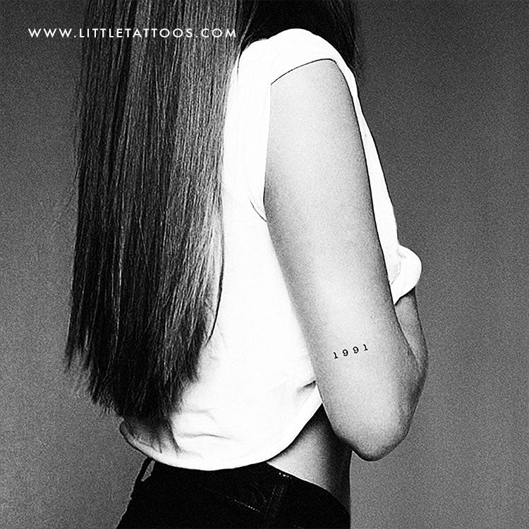 1991 Birth Year Temporary Tattoo - Set of 3