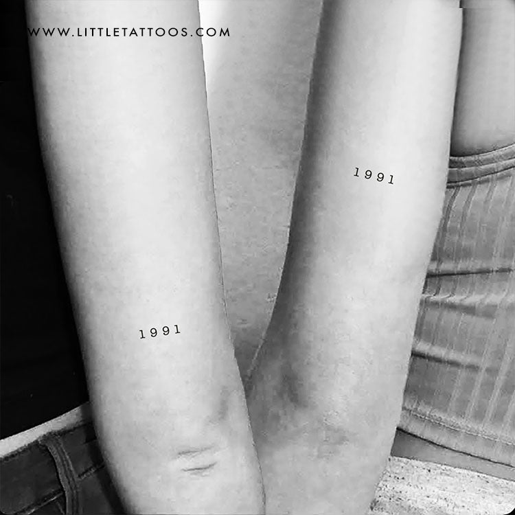 1991 Birth Year Temporary Tattoo - Set of 3