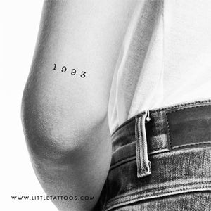 1993 Birth Year Temporary Tattoo - Set of 3