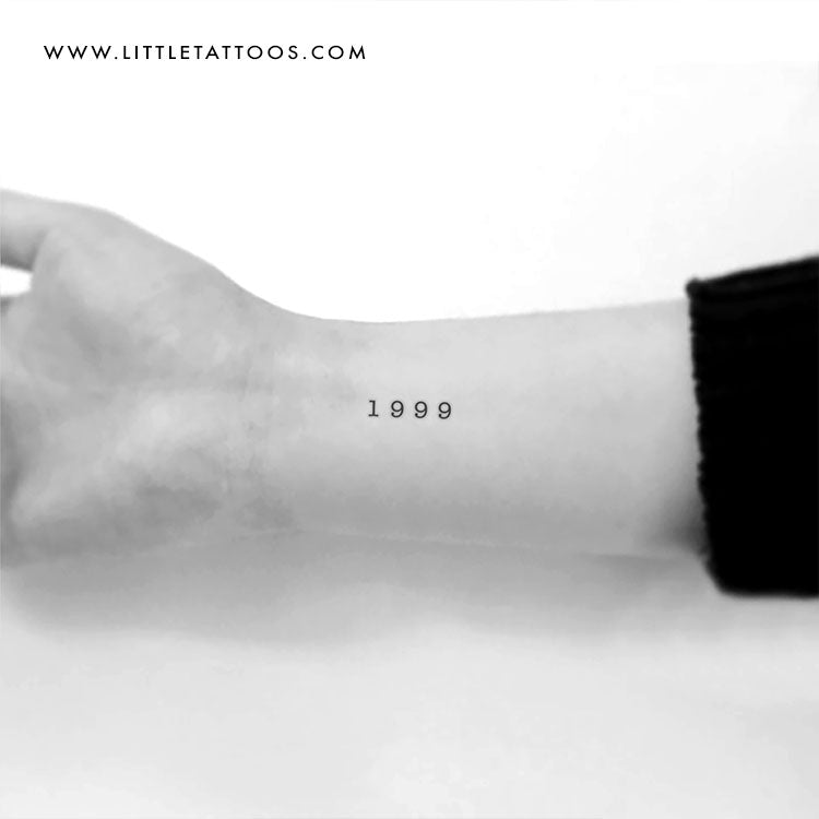 1999 Birth Year Temporary Tattoo - Set of 3