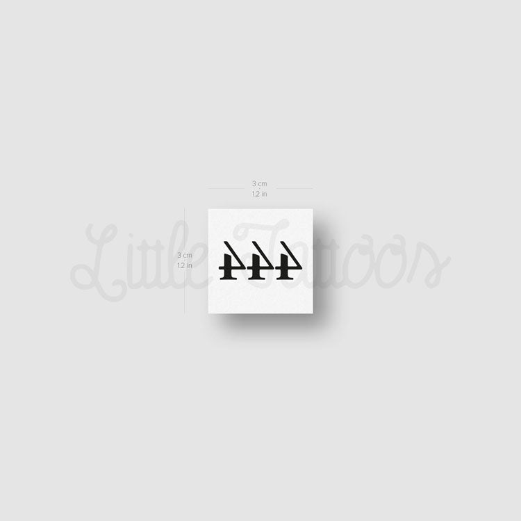 444 Angel Number Temporary Tattoo - Set of 3