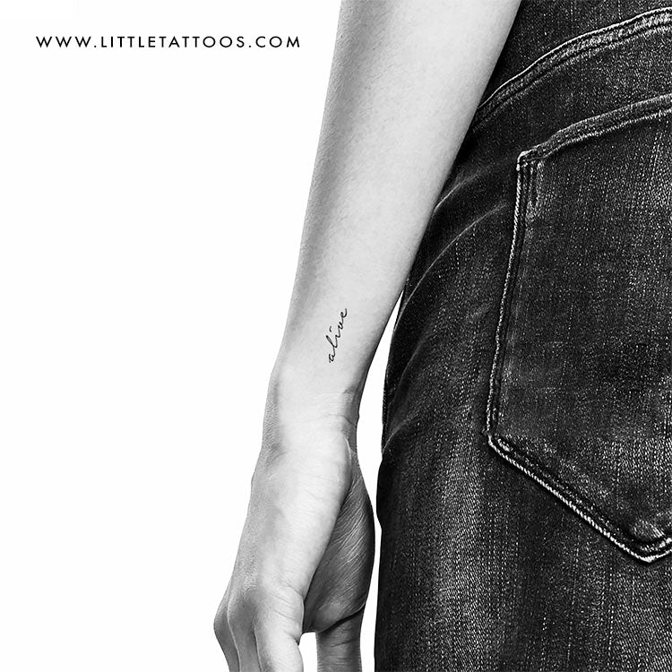 Alive Temporary Tattoo - Set of 3