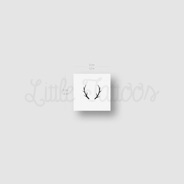 Antlers Temporary Tattoo - Set of 3