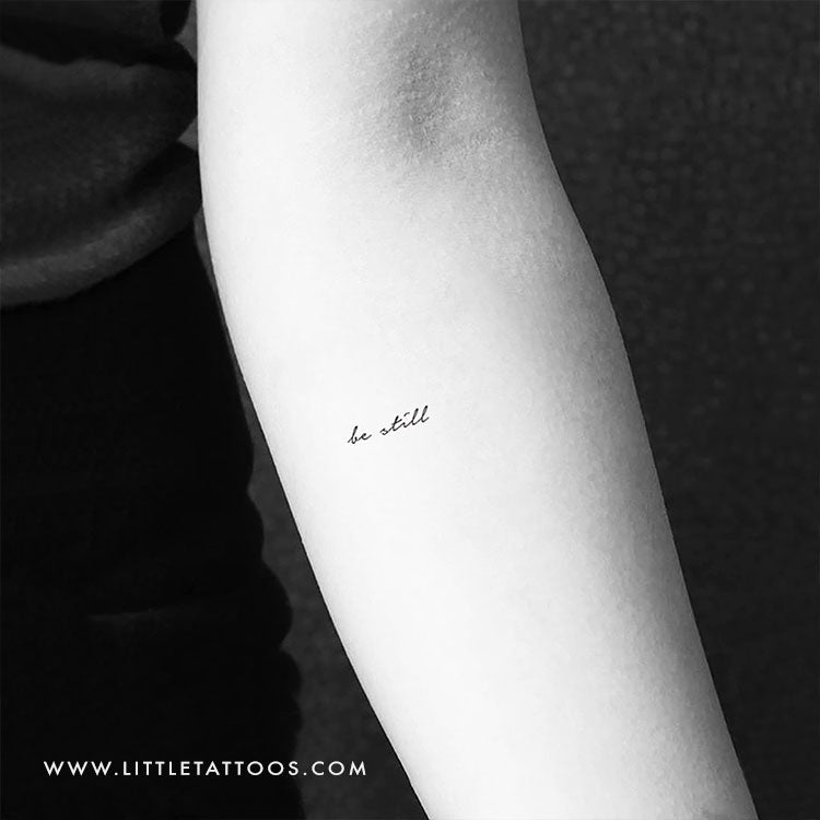 Tatuaje temporal "Be Still" - Juego de 3