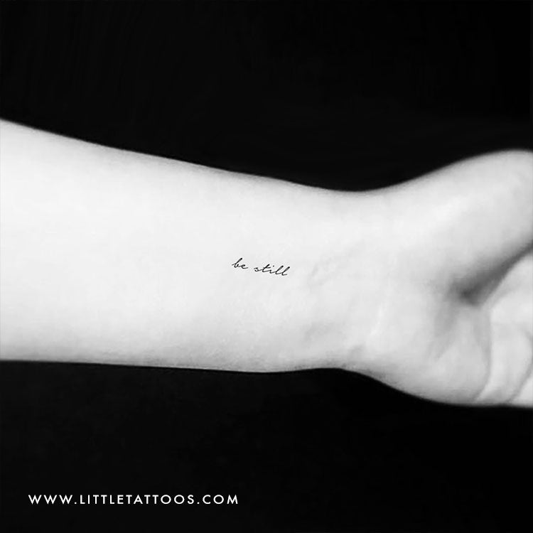 Tatuaje temporal "Be Still" - Juego de 3