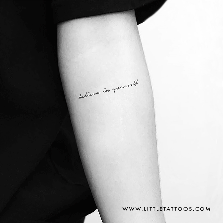 Believe In Yourself Temporary Tattoo - Set of 3