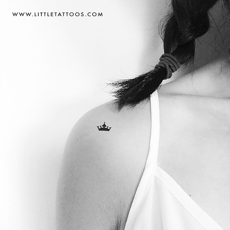 Black Crown Temporary Tattoo - Set of 3
