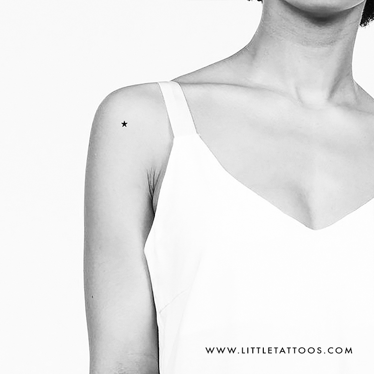 Black Star Temporary Tattoo - Set of 3