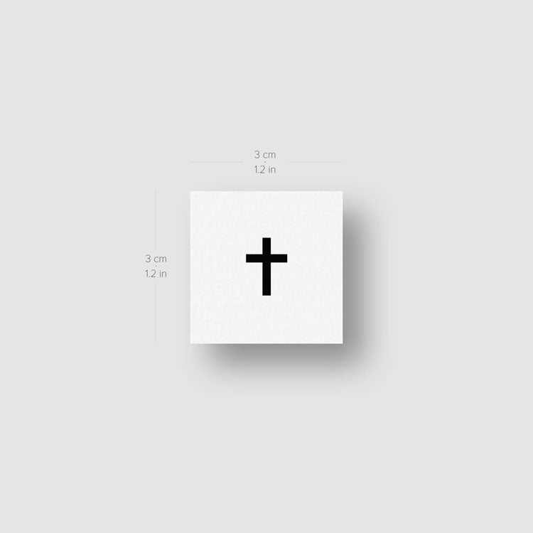 Tiny Cross Temporary Tattoo - Set of 3