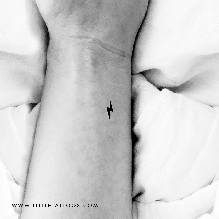 Small Lightning Bolt Temporary Tattoo - Set of 3