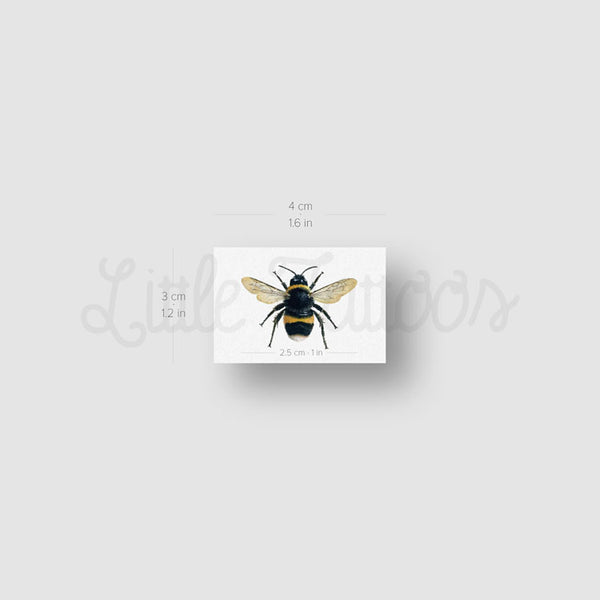 Realistic Bumblebee Temporary Tattoo - Set of 3