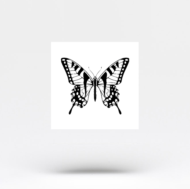 Swallowtail Butterfly Temporary Tattoo - Set of 3