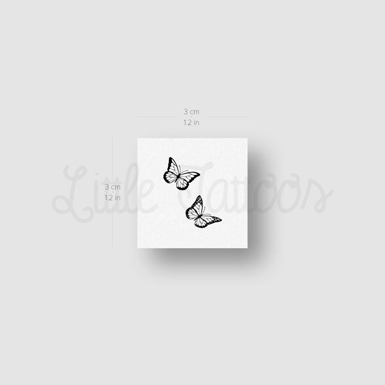 Butterfly Couple Temporary Tattoo - Set of 3