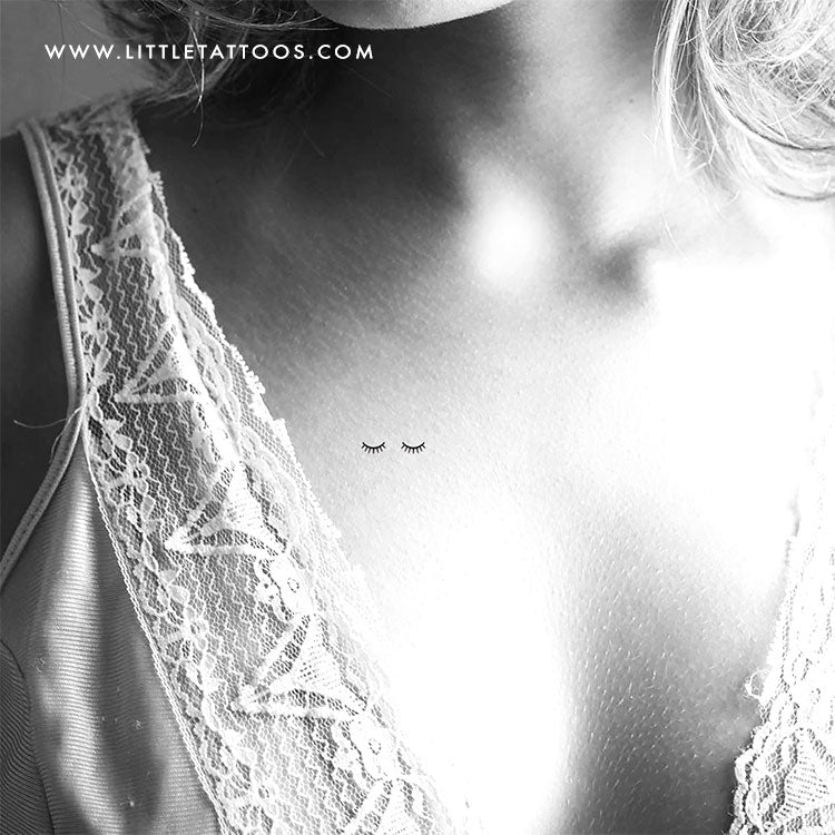Small Eyelash Temporary Tattoo - Set of 4