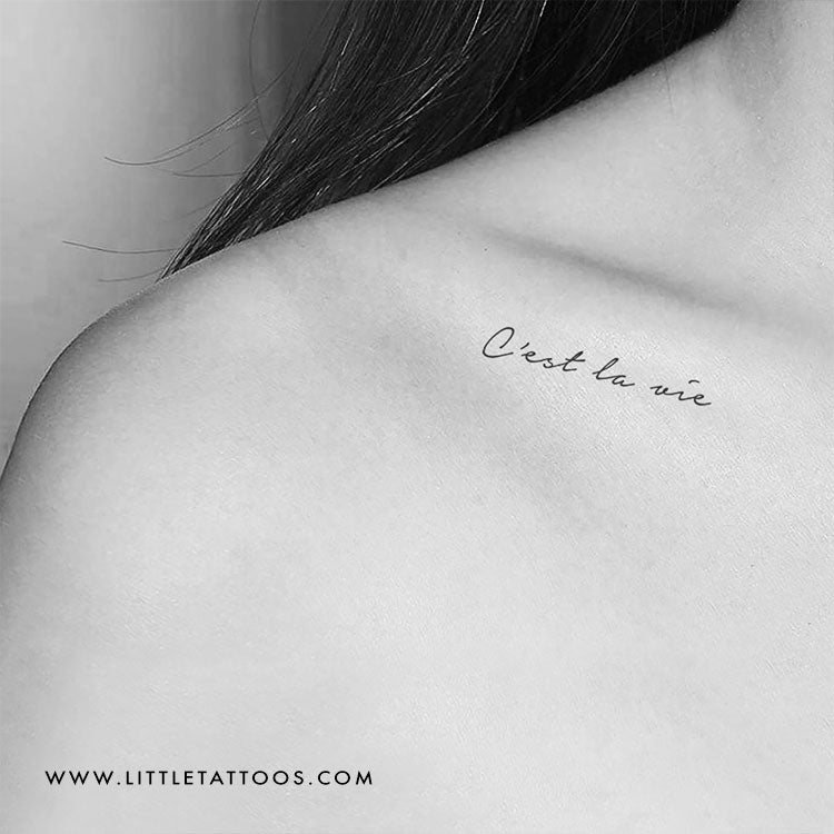 C'est La Vie Temporary Tattoo - Set of 3