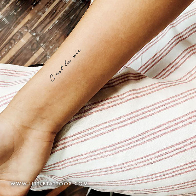 C'est La Vie Temporary Tattoo - Set of 3