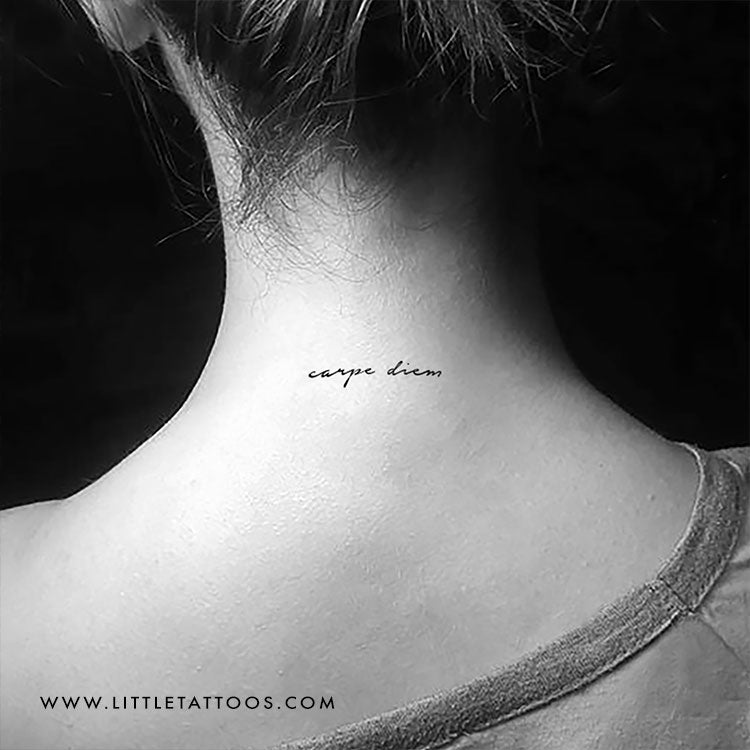 Carpe Diem Temporary Tattoo - Set of 3