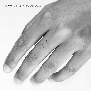 Hailey Minimalist Chevron Arrow Temporary Tattoo - Set of 3