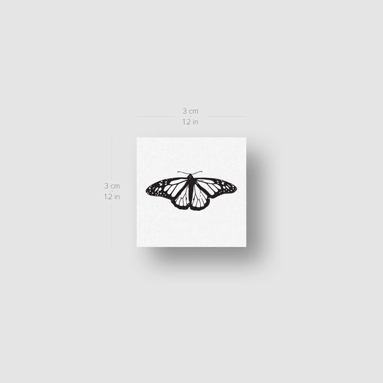 Tatuaje temporal de mariposa tigre común (juego de 3)