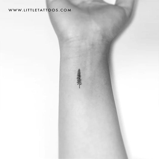Conifer Pine Tree Temporary Tattoo - Set of 3