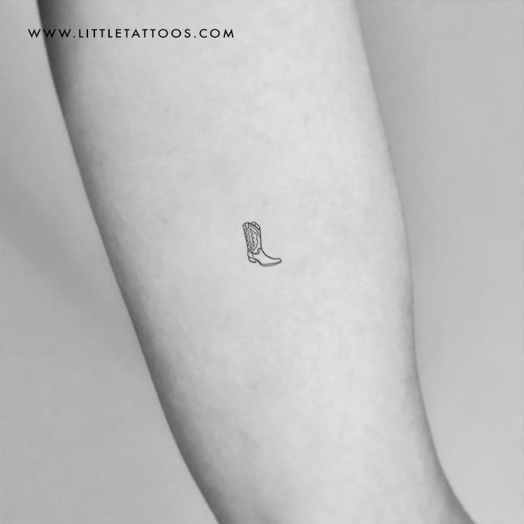 Cowboy Boot Temporary Tattoo - Set of 3