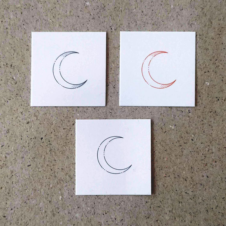Crescent Moon Collection by Jakenowicz Temporary Tattoo Set
