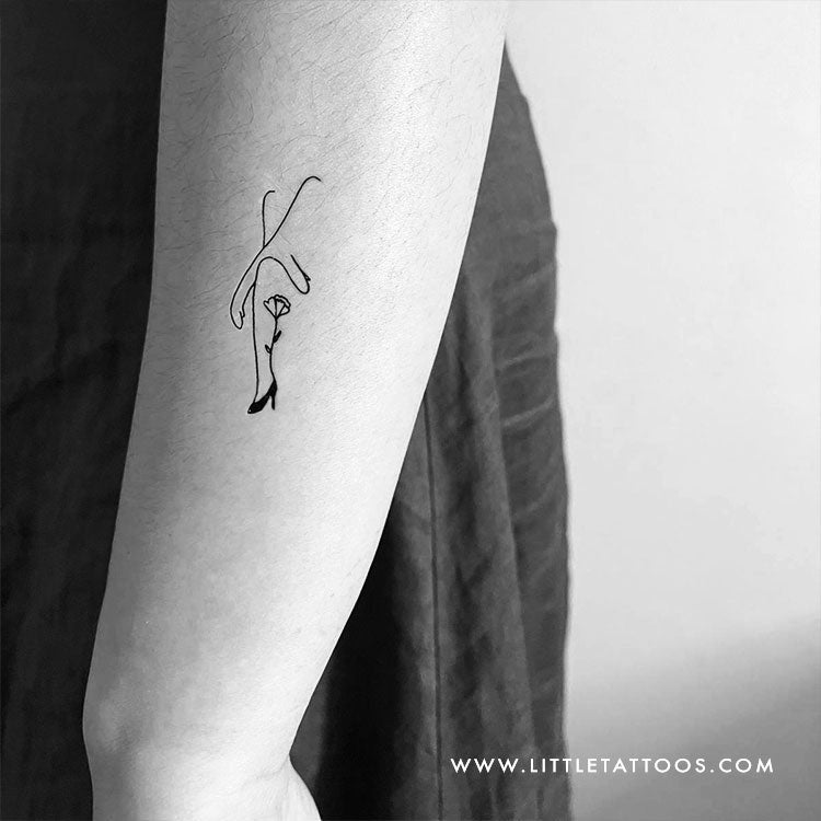 Tatuaje temporal de mujer con brazos cruzados de Tukoi (juego de 3)