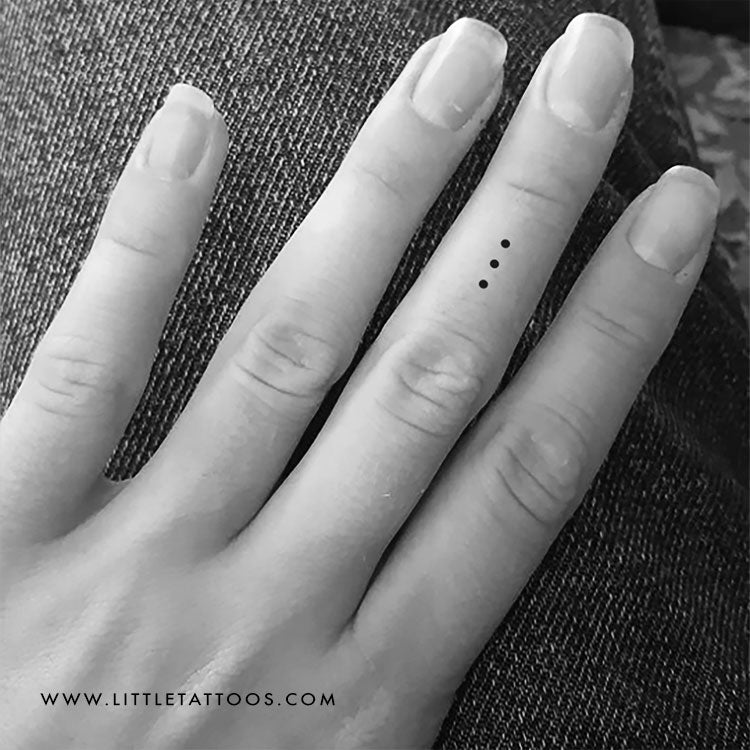 Three Tiny Dots Temporary Tattoo - Set of 3