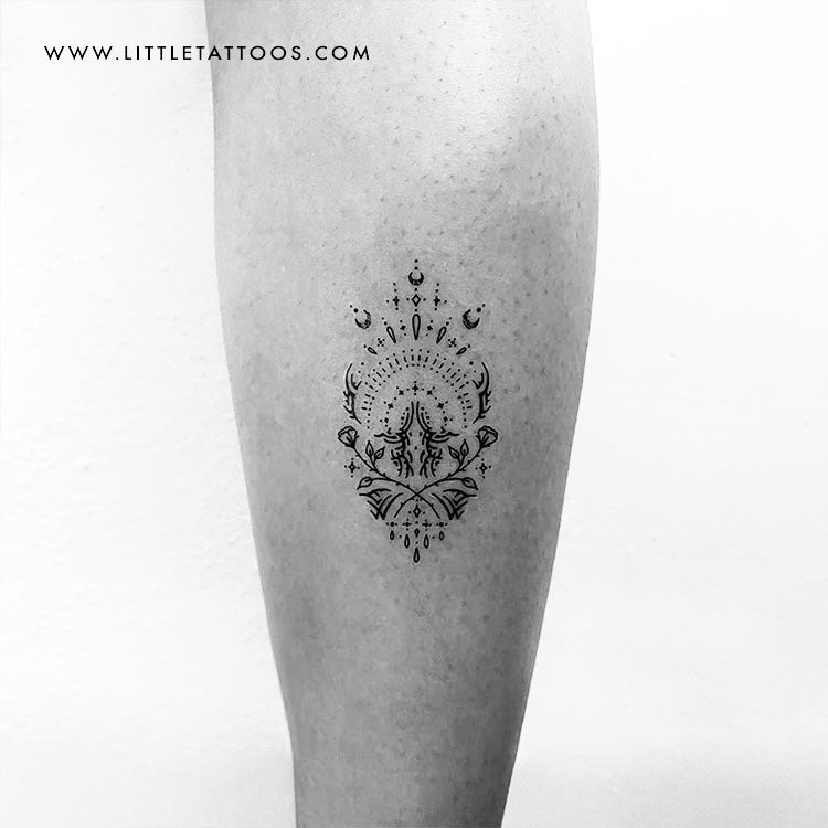 Tatuaje temporal de pulsera de doble rosa de Tukoi (juego de 3)