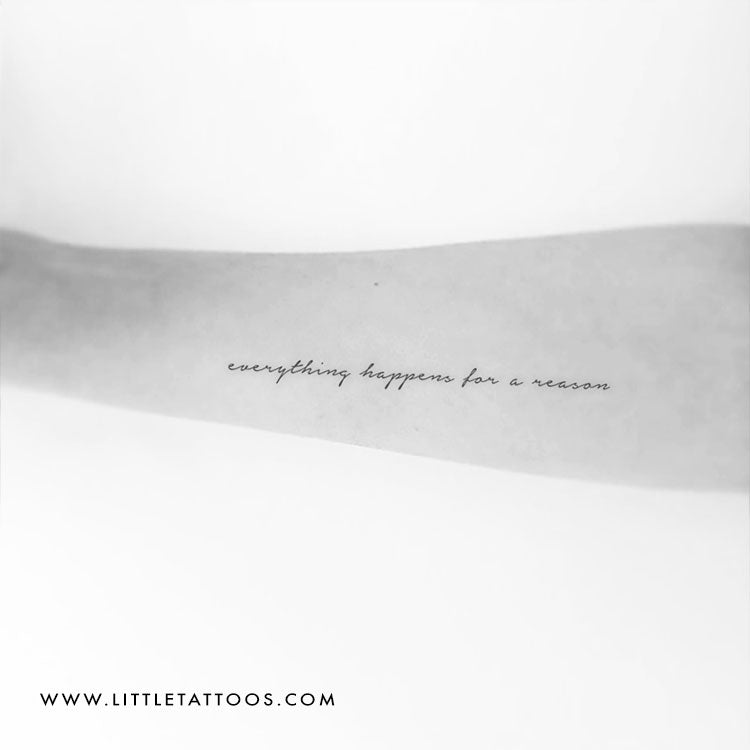 Everything Happens For A Reason Temporary Tattoo - Set of 3