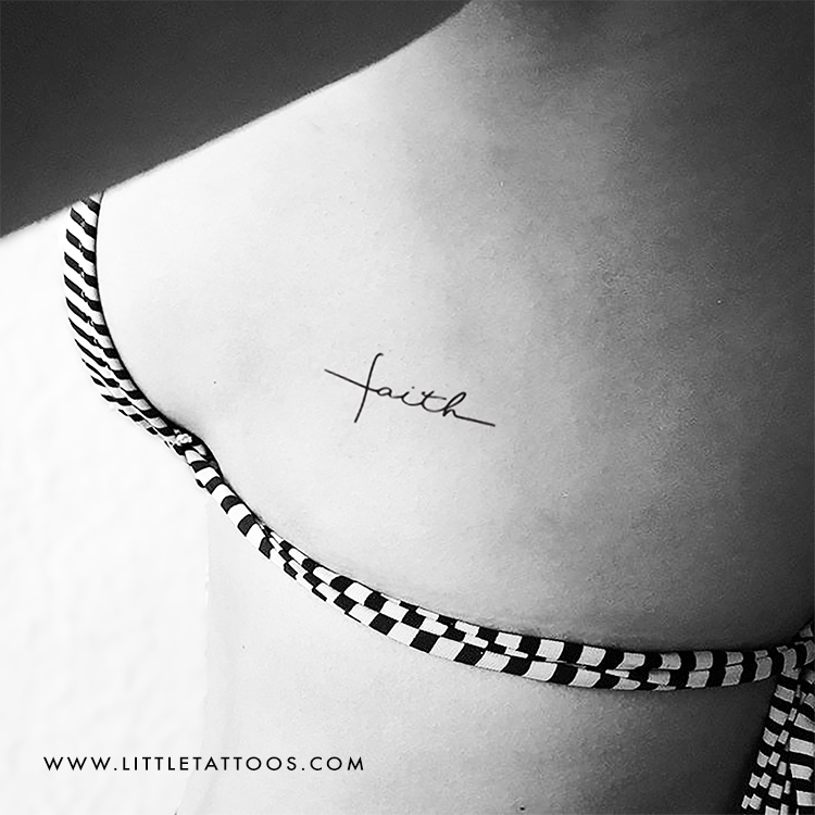 Faith Cross Temporary Tattoo - Set of 3