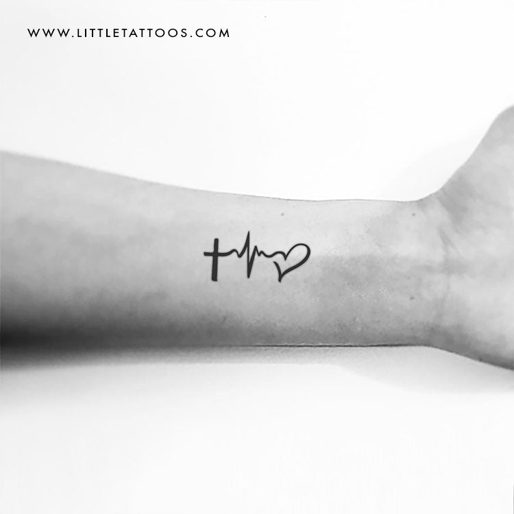 Tatuaje temporal de fe, esperanza y amor (juego de 3)