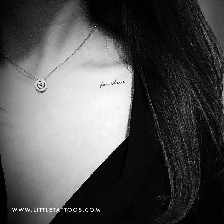 'Fearless' Temporary Tattoo - Set of 3